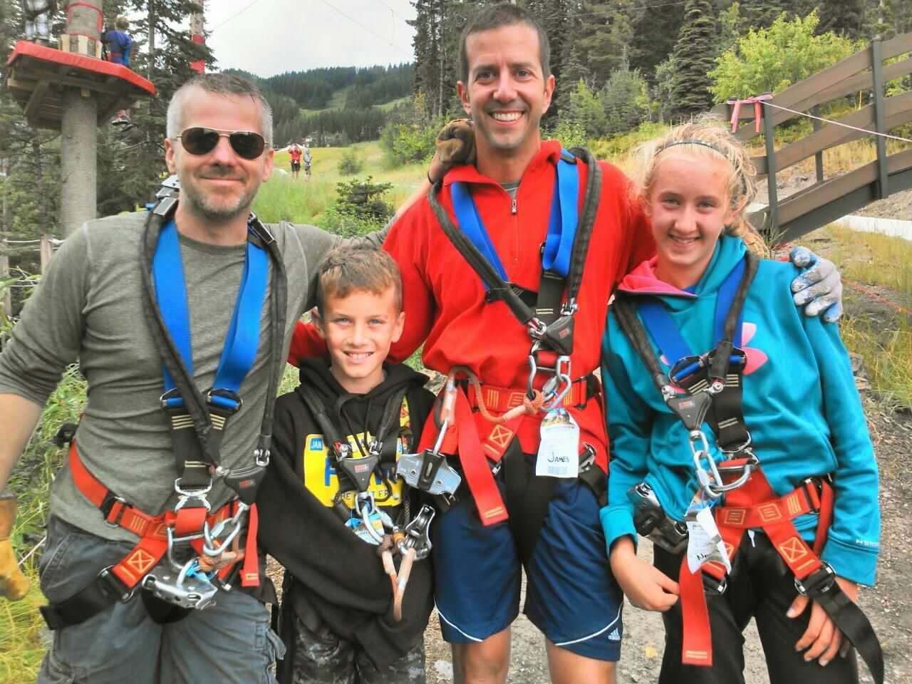 Arial Adventure park as kids
