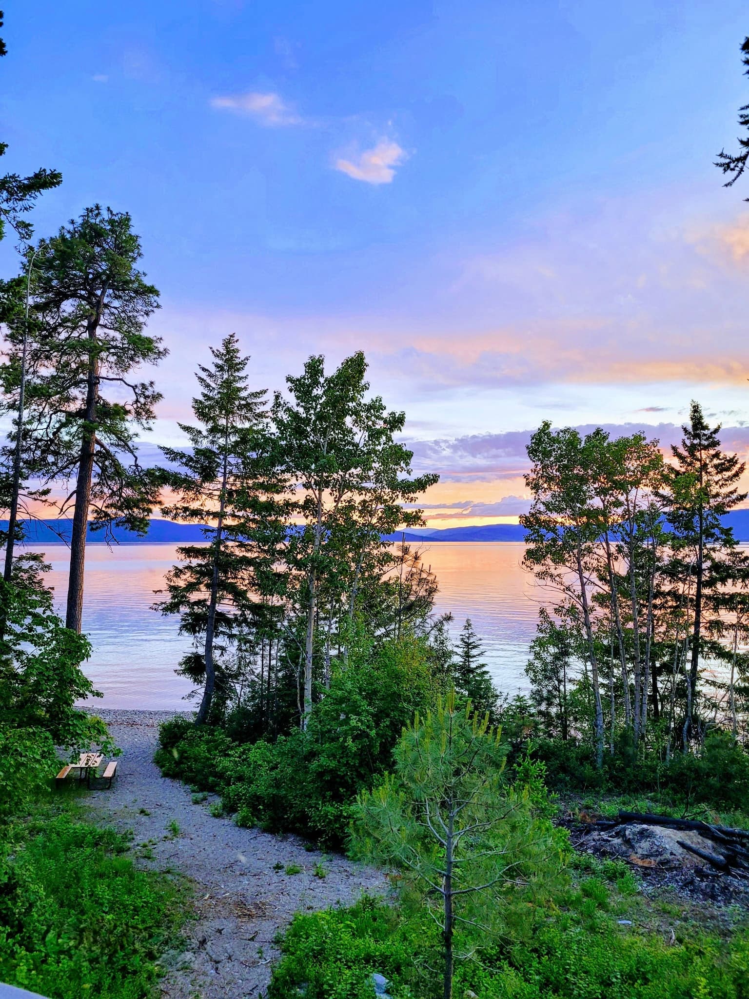 Whitefish lake sunset